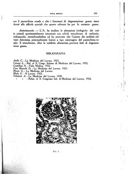 Folia medica periodico trimensile di patologia e clinica medica