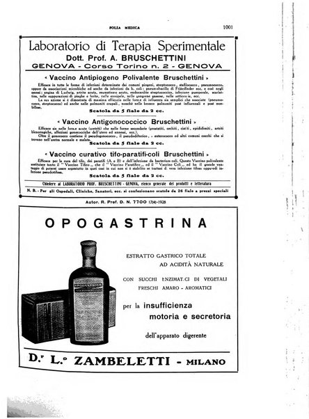 Folia medica periodico trimensile di patologia e clinica medica