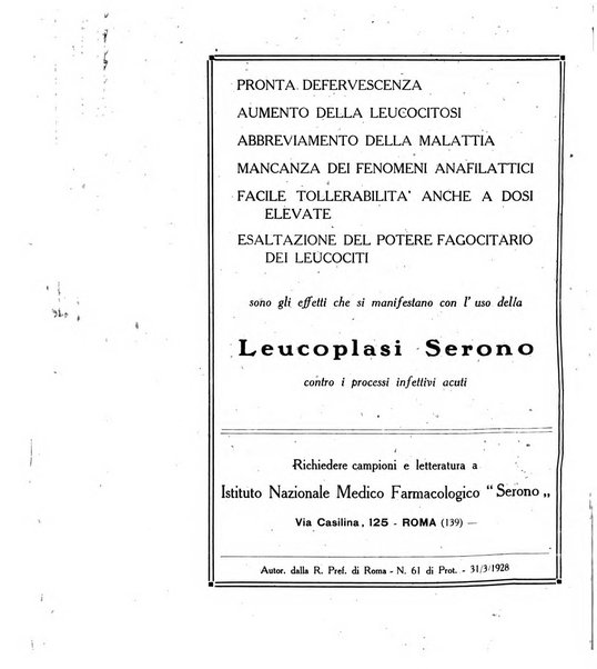 Folia medica periodico trimensile di patologia e clinica medica