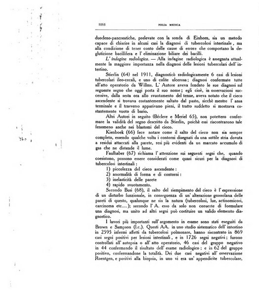 Folia medica periodico trimensile di patologia e clinica medica