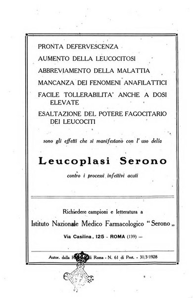 Folia medica periodico trimensile di patologia e clinica medica