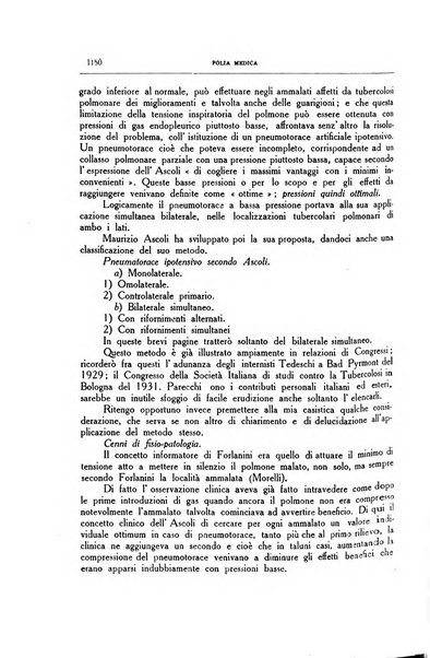 Folia medica periodico trimensile di patologia e clinica medica