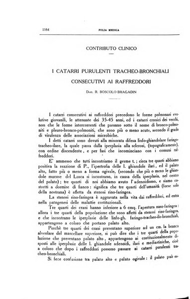 Folia medica periodico trimensile di patologia e clinica medica