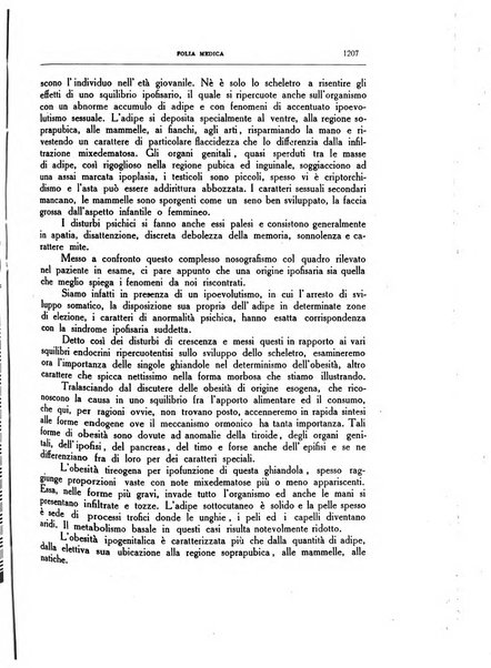 Folia medica periodico trimensile di patologia e clinica medica