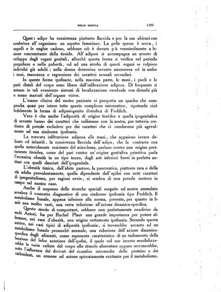 Folia medica periodico trimensile di patologia e clinica medica