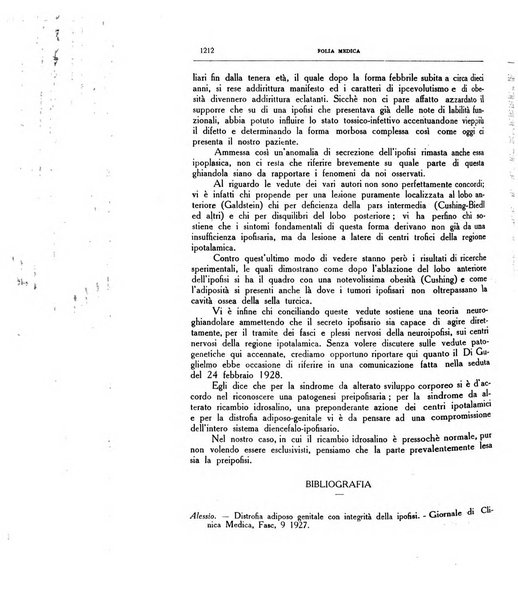 Folia medica periodico trimensile di patologia e clinica medica