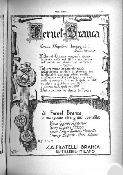 Folia medica periodico trimensile di patologia e clinica medica