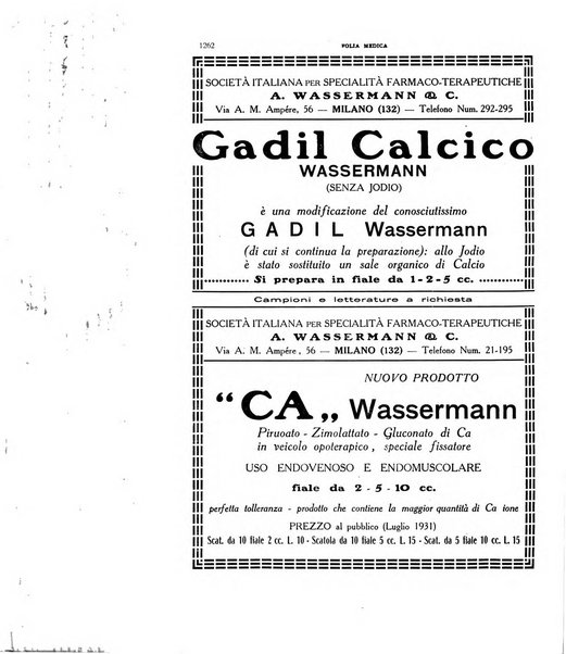 Folia medica periodico trimensile di patologia e clinica medica