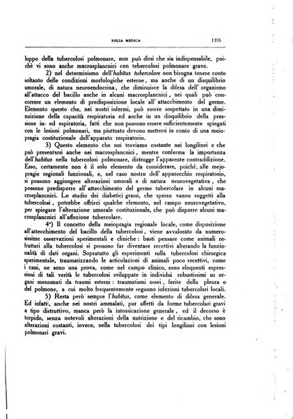 Folia medica periodico trimensile di patologia e clinica medica