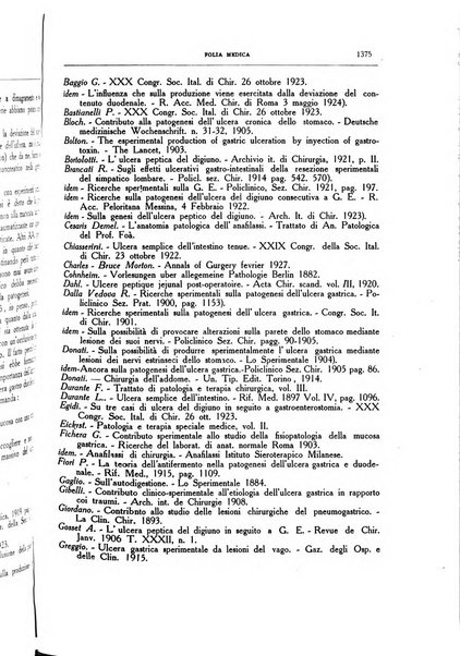 Folia medica periodico trimensile di patologia e clinica medica