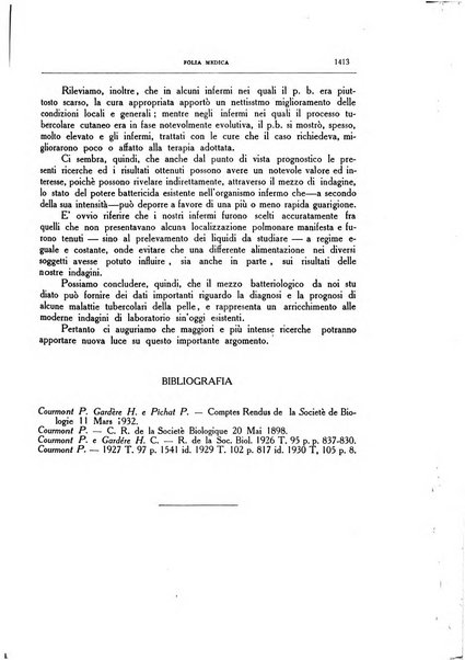 Folia medica periodico trimensile di patologia e clinica medica