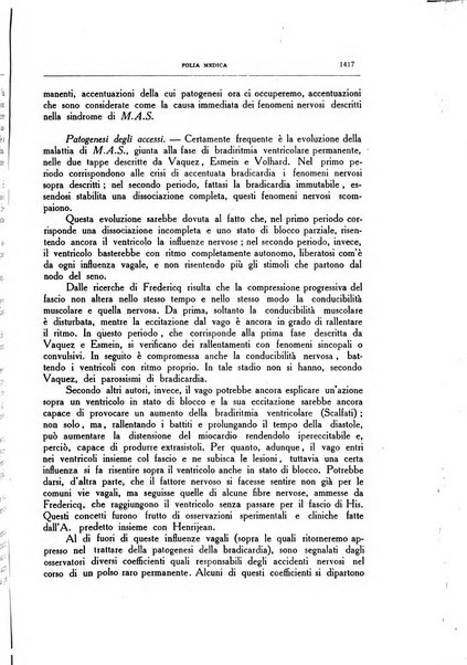 Folia medica periodico trimensile di patologia e clinica medica