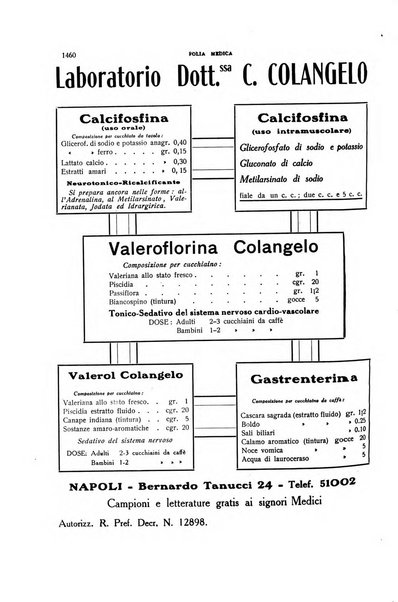 Folia medica periodico trimensile di patologia e clinica medica