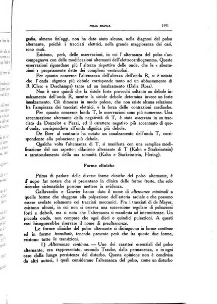 Folia medica periodico trimensile di patologia e clinica medica