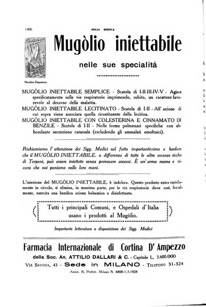 Folia medica periodico trimensile di patologia e clinica medica