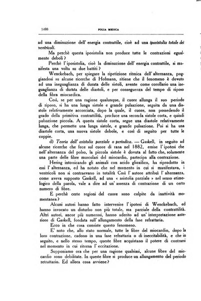 Folia medica periodico trimensile di patologia e clinica medica