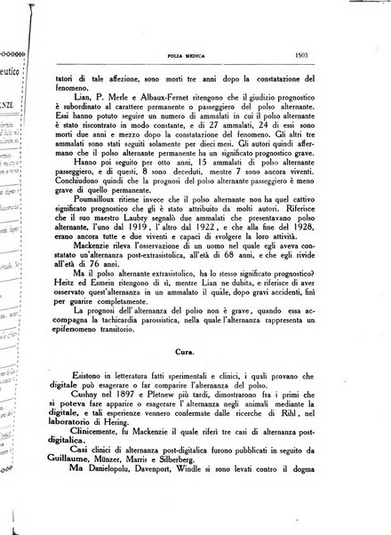 Folia medica periodico trimensile di patologia e clinica medica