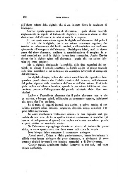 Folia medica periodico trimensile di patologia e clinica medica