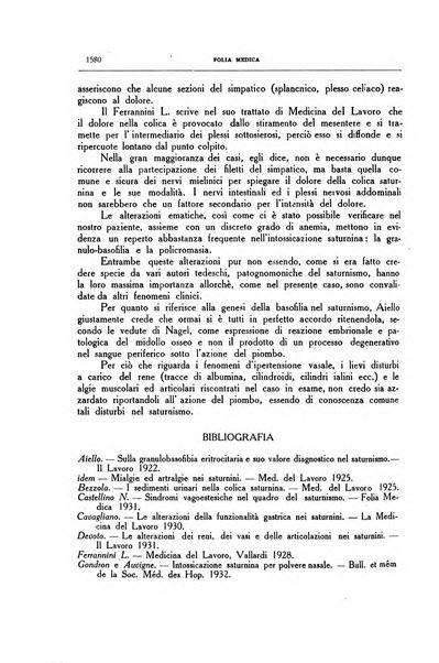 Folia medica periodico trimensile di patologia e clinica medica