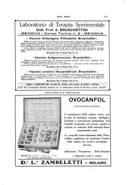 Folia medica periodico trimensile di patologia e clinica medica