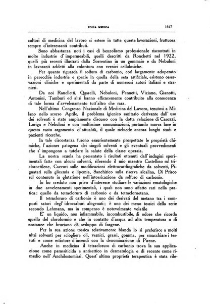 Folia medica periodico trimensile di patologia e clinica medica