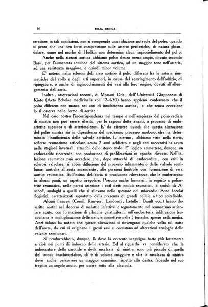 Folia medica periodico trimensile di patologia e clinica medica