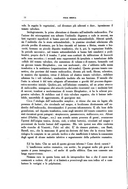 Folia medica periodico trimensile di patologia e clinica medica