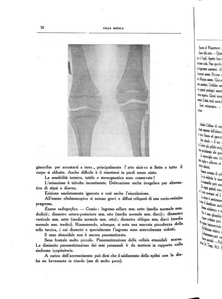 Folia medica periodico trimensile di patologia e clinica medica