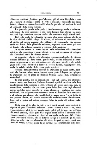 Folia medica periodico trimensile di patologia e clinica medica