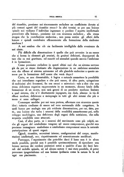 Folia medica periodico trimensile di patologia e clinica medica