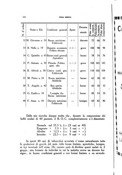 Folia medica periodico trimensile di patologia e clinica medica