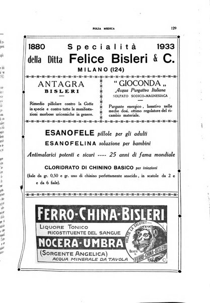 Folia medica periodico trimensile di patologia e clinica medica