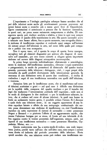 Folia medica periodico trimensile di patologia e clinica medica