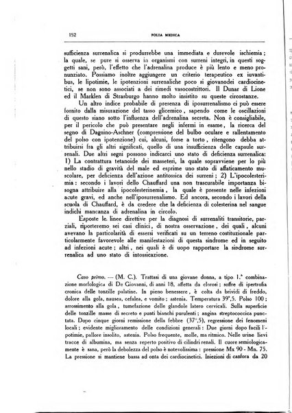 Folia medica periodico trimensile di patologia e clinica medica