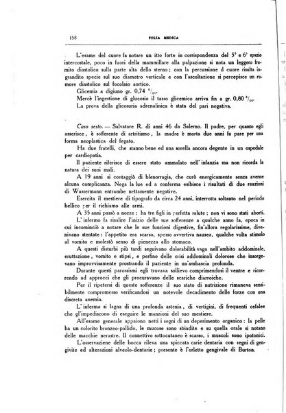 Folia medica periodico trimensile di patologia e clinica medica