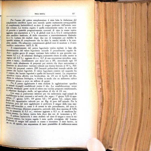 Folia medica periodico trimensile di patologia e clinica medica