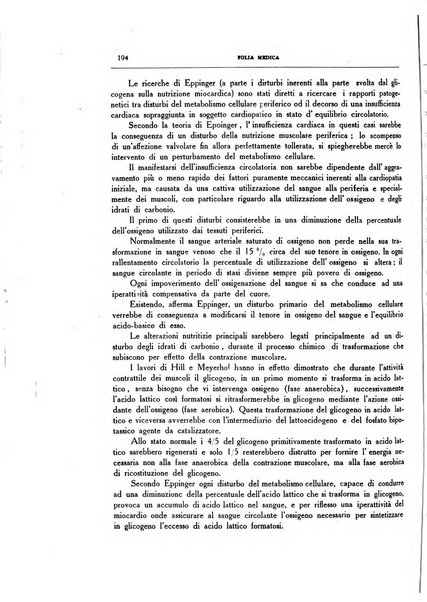 Folia medica periodico trimensile di patologia e clinica medica