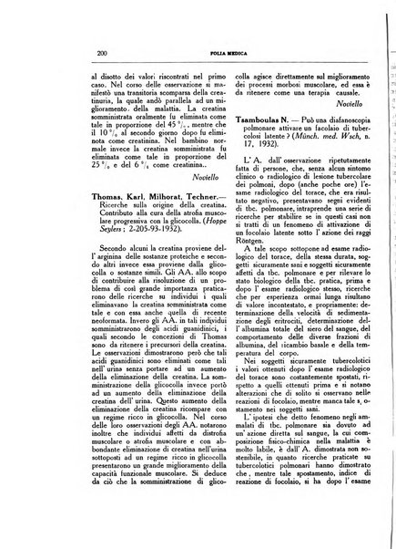 Folia medica periodico trimensile di patologia e clinica medica