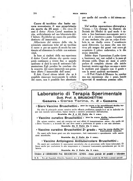 Folia medica periodico trimensile di patologia e clinica medica