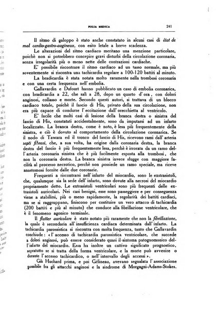 Folia medica periodico trimensile di patologia e clinica medica