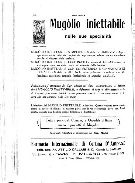 Folia medica periodico trimensile di patologia e clinica medica