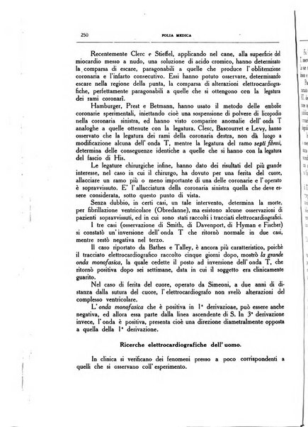 Folia medica periodico trimensile di patologia e clinica medica