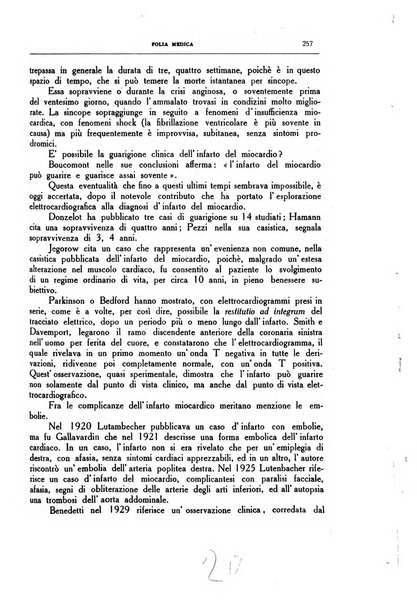 Folia medica periodico trimensile di patologia e clinica medica