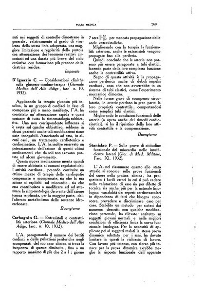 Folia medica periodico trimensile di patologia e clinica medica