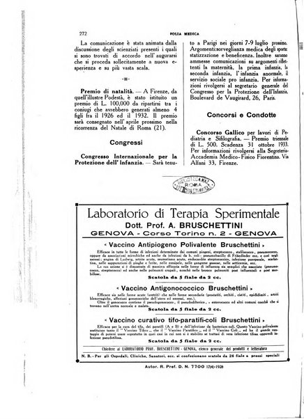 Folia medica periodico trimensile di patologia e clinica medica