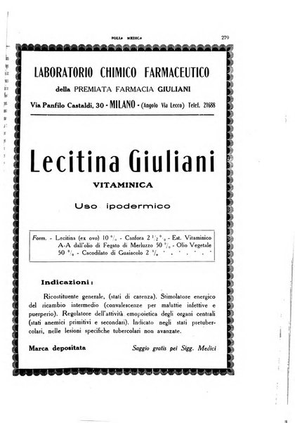 Folia medica periodico trimensile di patologia e clinica medica