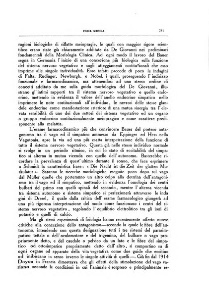 Folia medica periodico trimensile di patologia e clinica medica