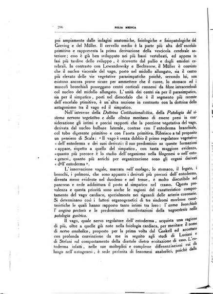 Folia medica periodico trimensile di patologia e clinica medica