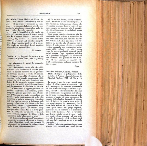 Folia medica periodico trimensile di patologia e clinica medica