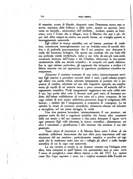 Folia medica periodico trimensile di patologia e clinica medica